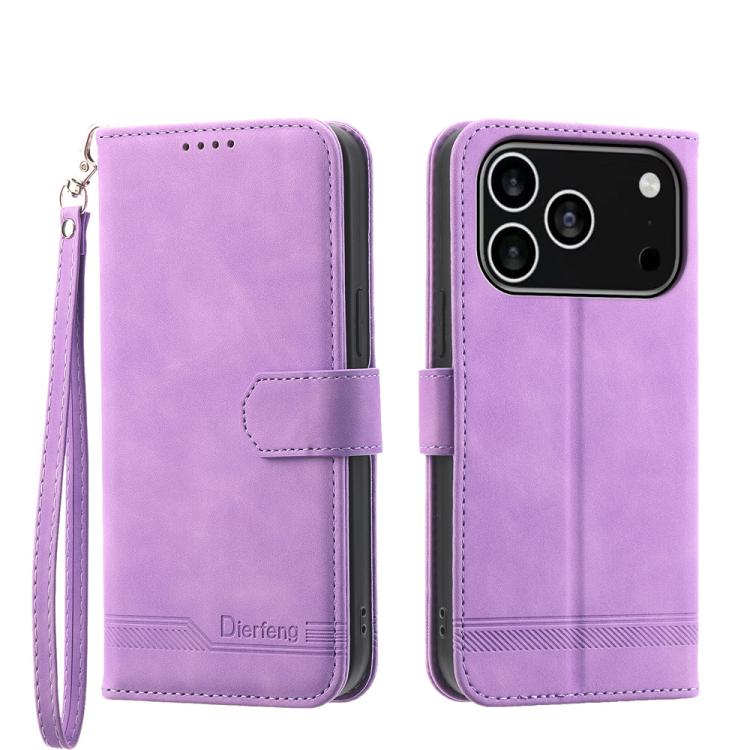 Dierfeng Dream Line TPU Hybrid PU Leather Phone Case, For iPhone 17 Pro Max, For iPhone 17 Pro, For iPhone 17, For iPhone Air