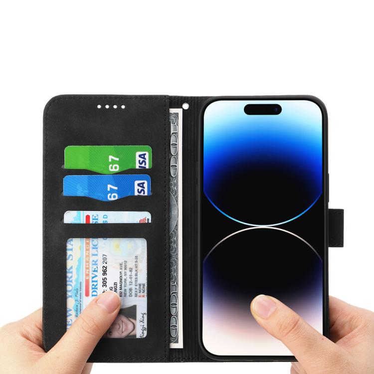 Dierfeng Dream Line TPU Hybrid PU Leather Phone Case, For iPhone 16e, For iPhone 16 Pro Max, For iPhone 16 Pro, For iPhone 16 Plus