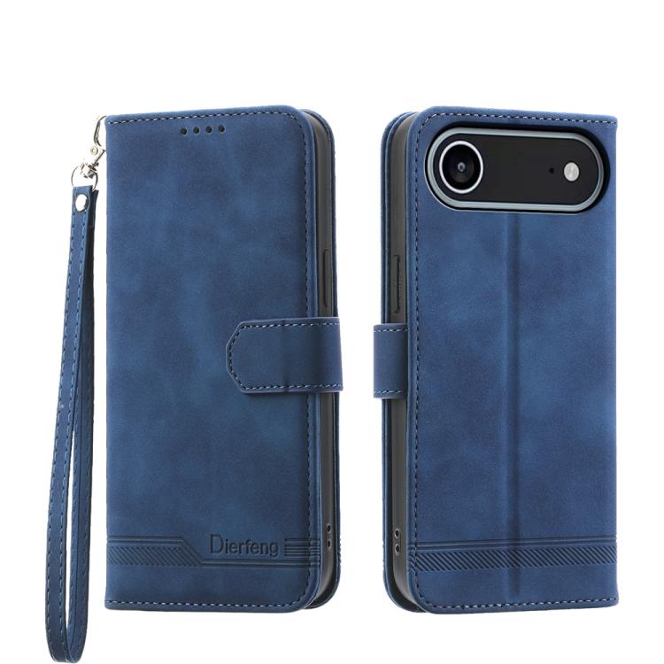 Dierfeng Dream Line TPU Hybrid PU Leather Phone Case, For iPhone 16e, For iPhone 16 Pro Max, For iPhone 16 Pro, For iPhone 16 Plus