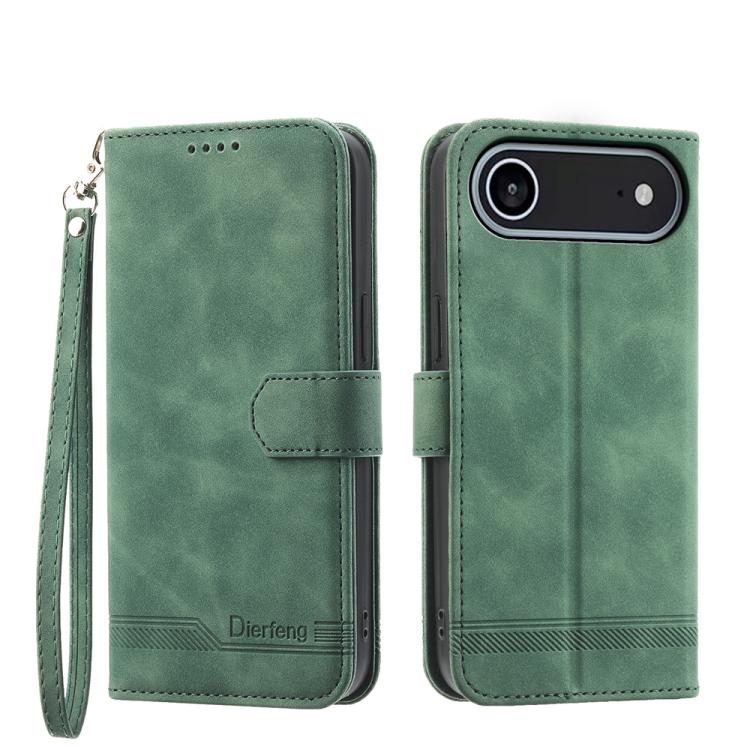 Dierfeng Dream Line TPU Hybrid PU Leather Phone Case, For iPhone 16e, For iPhone 16 Pro Max, For iPhone 16 Pro, For iPhone 16 Plus