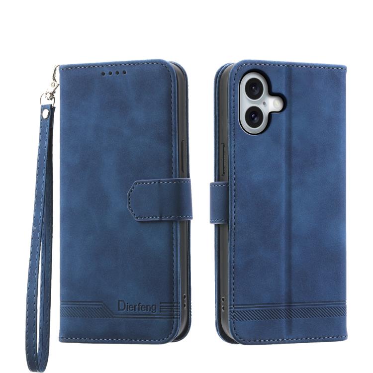 Dierfeng Dream Line TPU Hybrid PU Leather Phone Case, For iPhone 17 Pro Max, For iPhone 17 Pro, For iPhone 17, For iPhone Air