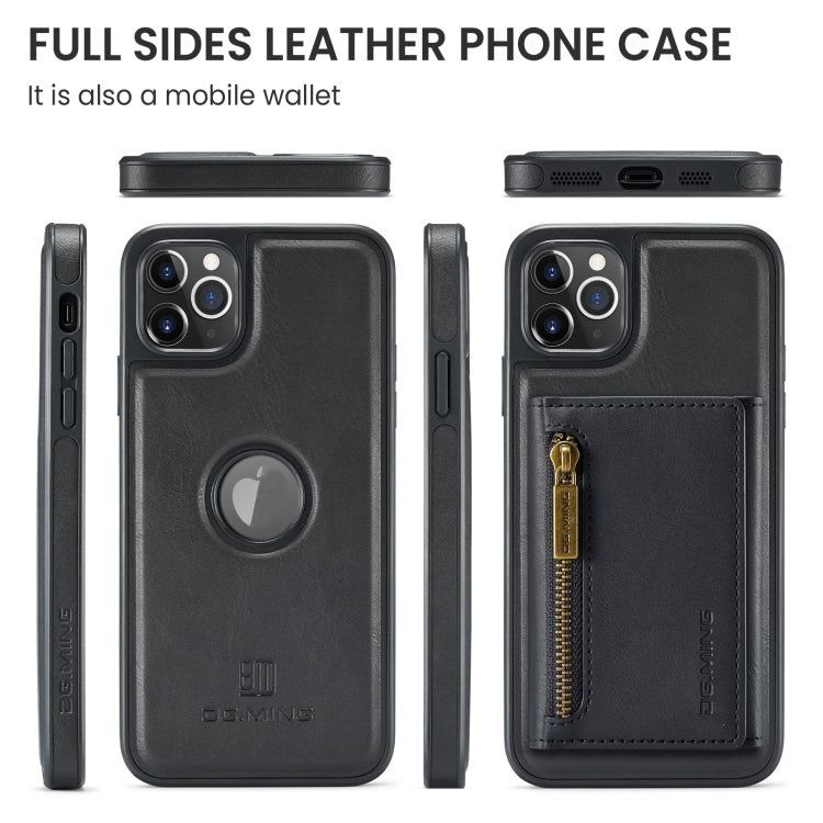 DG.MING M5 Series Zip RFID Multi Card Detachable Leather Phone Case, For iPhone 11 Pro Max