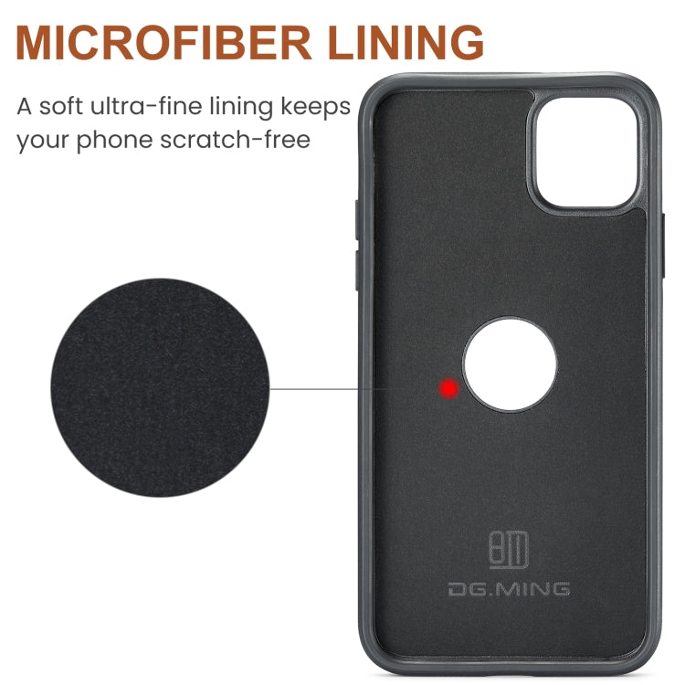 DG.MING M5 Series Zip RFID Multi Card Detachable Leather Phone Case, For iPhone 11 Pro Max