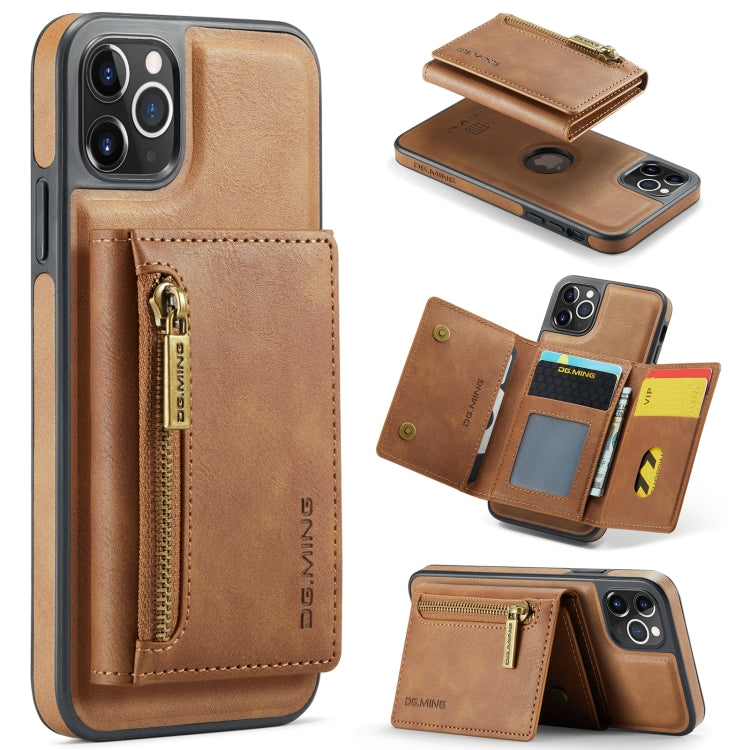 DG.MING M5 Series Zip RFID Multi Card Detachable Leather Phone Case, For iPhone 11 Pro Max
