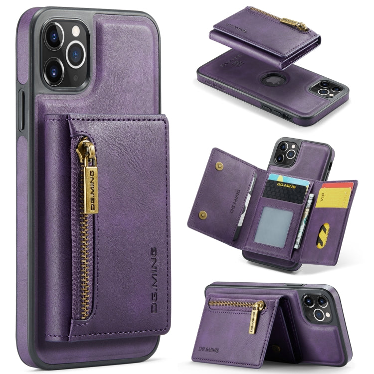 DG.MING M5 Series Zip RFID Multi Card Detachable Leather Phone Case, For iPhone 11 Pro Max