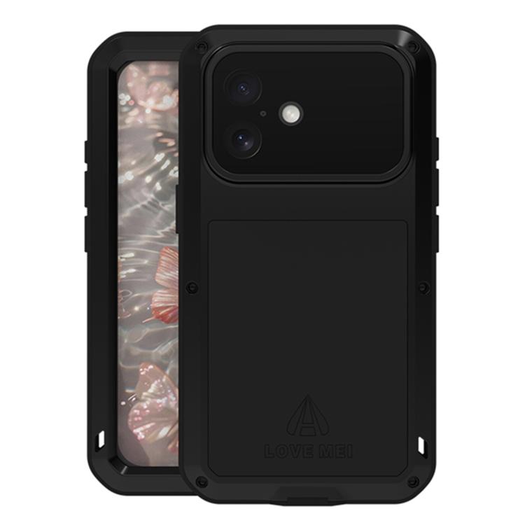 LOVE MEI Metal Shockproof Life Waterproof Dustproof Phone Case, For iPhone 16 Pro Max, For iPhone 16 Pro, For iPhone 16, For iPhone 15 Pro Max