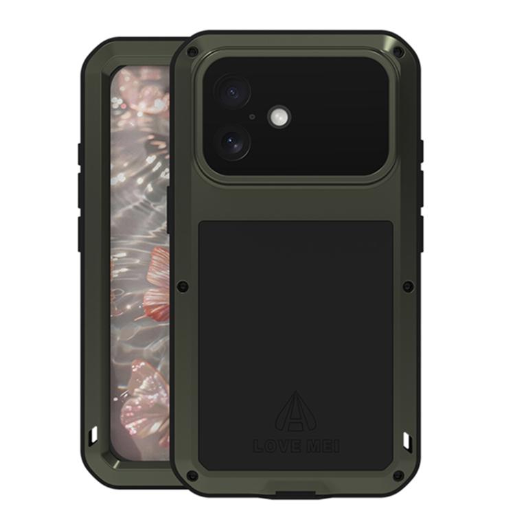 LOVE MEI Metal Shockproof Life Waterproof Dustproof Phone Case, For iPhone 16 Pro Max, For iPhone 16 Pro, For iPhone 16, For iPhone 15 Pro Max