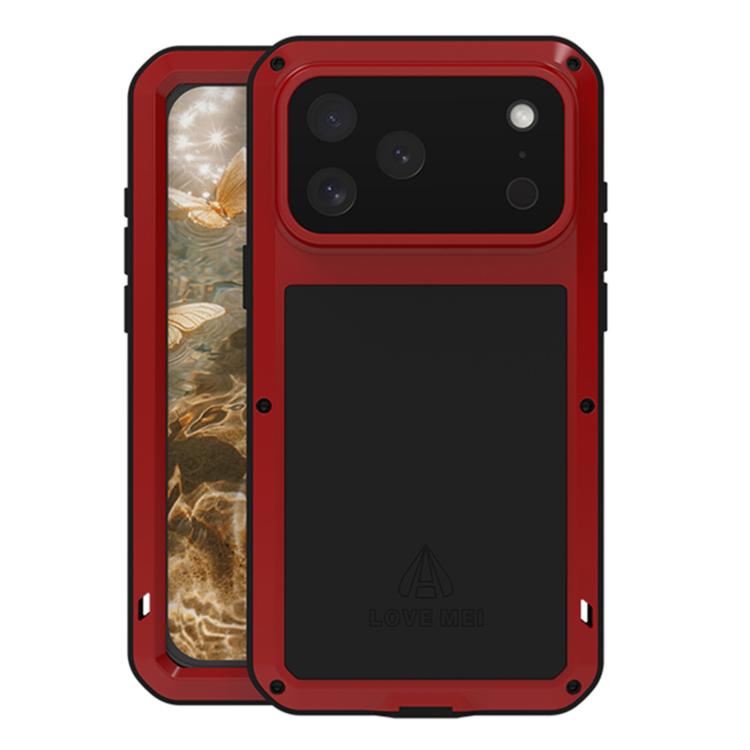 LOVE MEI Metal Shockproof Life Waterproof Dustproof Phone Case, For iPhone 16 Pro Max, For iPhone 16 Pro, For iPhone 16, For iPhone 15 Pro Max