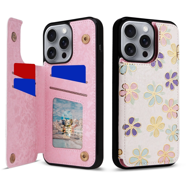 Printed Double Buckle RFID Anti-theft Phone Case, For iPhone 16e, For iPhone 16 Pro Max, For iPhone 16 Pro, For iPhone 16 Plus, For iPhone 16, For iPhone 15 Pro Max