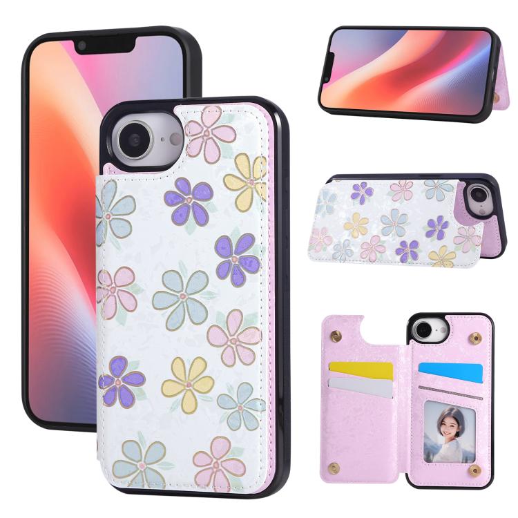 Printed Double Buckle RFID Anti-theft Phone Case, For iPhone 16e, For iPhone 16 Pro Max, For iPhone 16 Pro, For iPhone 16 Plus, For iPhone 16, For iPhone 15 Pro Max