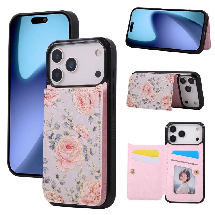 Printed Double Buckle RFID Anti-theft Phone Case, For iPhone 16e, For iPhone 16 Pro Max, For iPhone 16 Pro, For iPhone 16 Plus, For iPhone 16, For iPhone 15 Pro Max