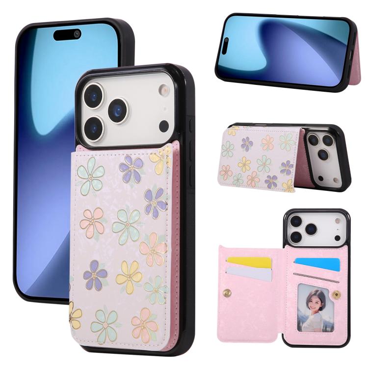 Printed Double Buckle RFID Anti-theft Phone Case, For iPhone 16e, For iPhone 16 Pro Max, For iPhone 16 Pro, For iPhone 16 Plus, For iPhone 16, For iPhone 15 Pro Max