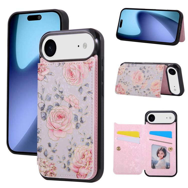 Printed Double Buckle RFID Anti-theft Phone Case, For iPhone 16e, For iPhone 16 Pro Max, For iPhone 16 Pro, For iPhone 16 Plus, For iPhone 16, For iPhone 15 Pro Max