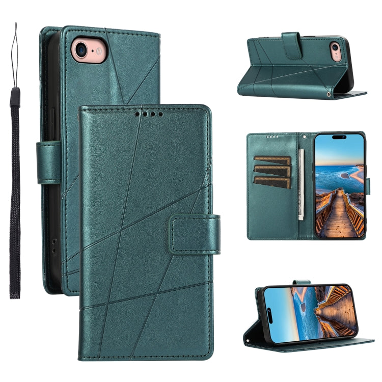 PU Genuine Leather Texture Embossed Line Phone Case, For iPhone 14 Pro Max, For iPhone SE 2022 / SE 2020, For iPhone 13 Pro Max, For iPhone 13 Pro
