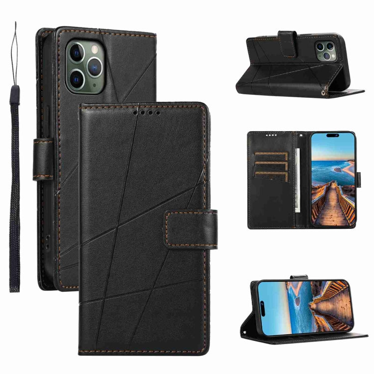 PU Genuine Leather Texture Embossed Line Phone Case, For iPhone 12 Pro, For iPhone 12 mini, For iPhone 11 Pro Max, For iPhone 11