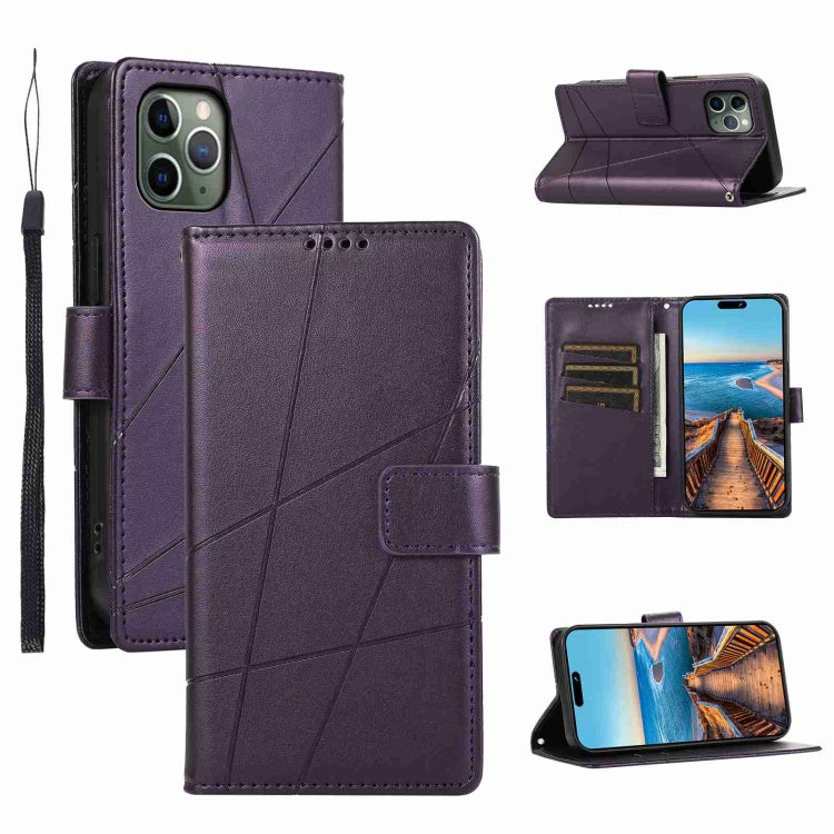 PU Genuine Leather Texture Embossed Line Phone Case, For iPhone 12 Pro, For iPhone 12 mini, For iPhone 11 Pro Max, For iPhone 11