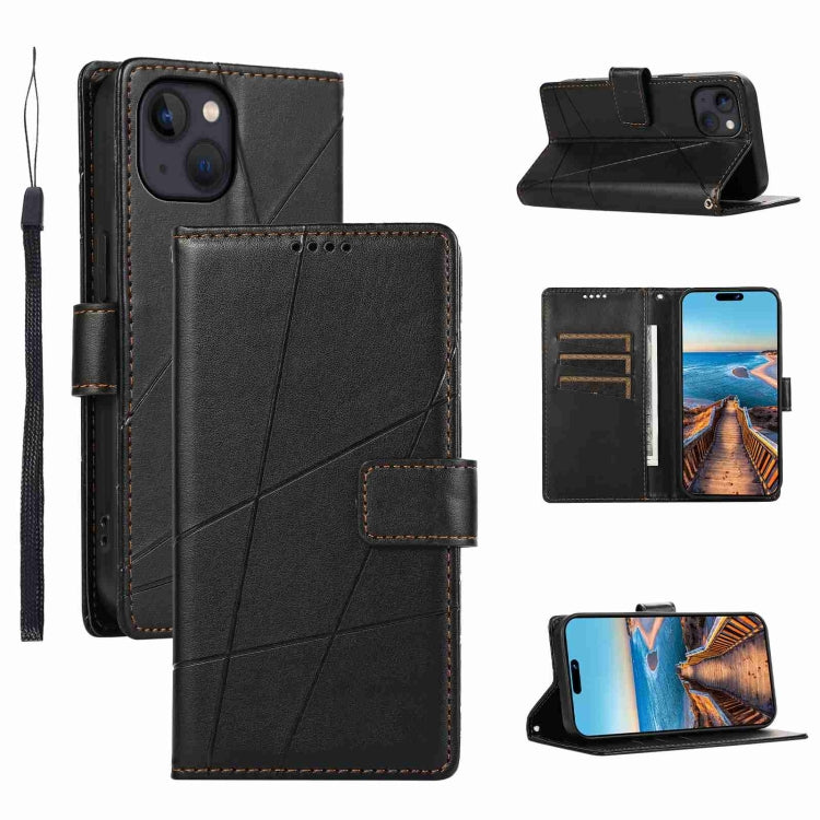 PU Genuine Leather Texture Embossed Line Phone Case, For iPhone 13, For iPhone 13 mini, For iPhone 12, For iPhone 12 Pro Max