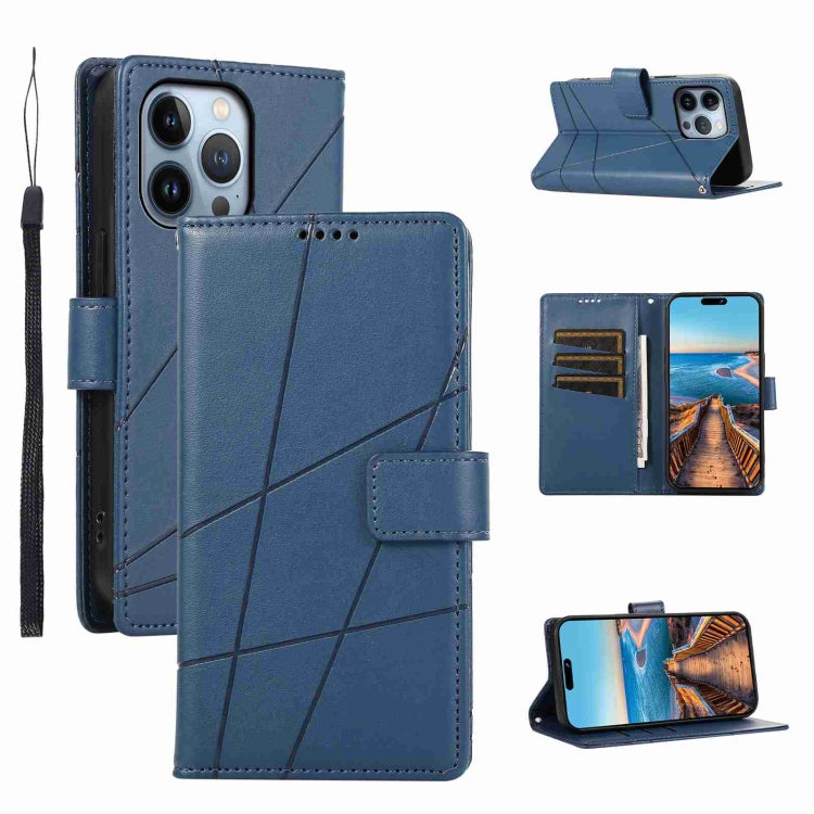 PU Genuine Leather Texture Embossed Line Phone Case, For iPhone 14 Pro Max, For iPhone SE 2022 / SE 2020, For iPhone 13 Pro Max, For iPhone 13 Pro
