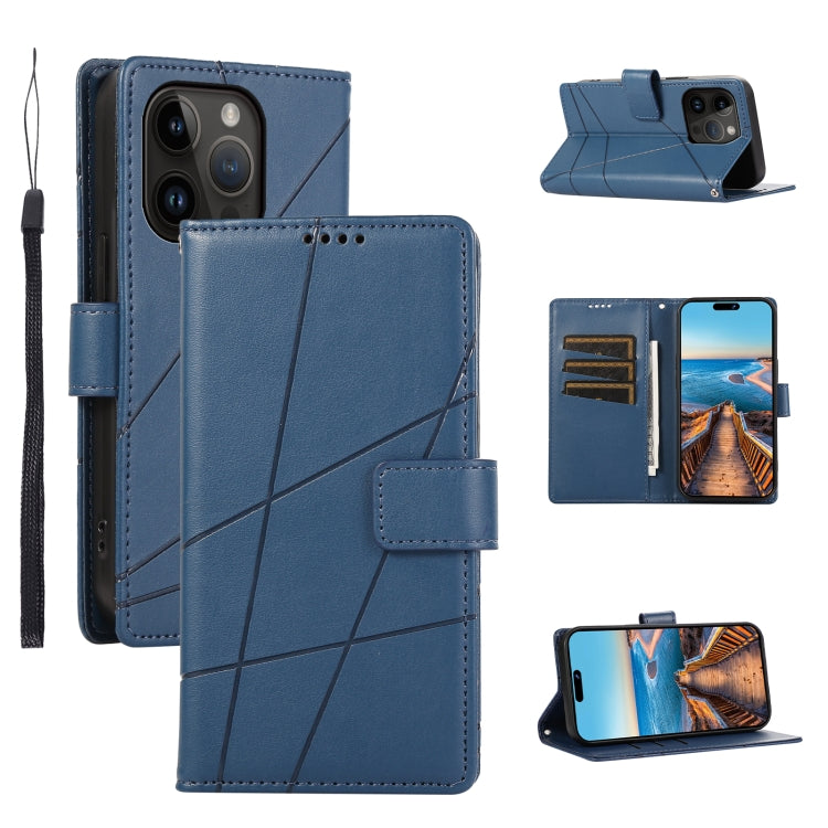 PU Genuine Leather Texture Embossed Line Phone Case, For iPhone 15, For iPhone 14 Plus, For iPhone 14, For iPhone 14 Pro