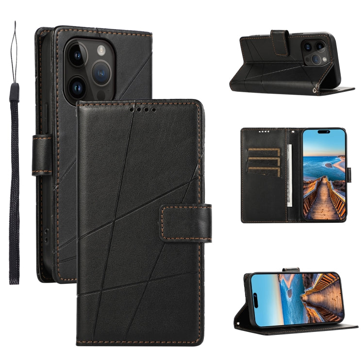 PU Genuine Leather Texture Embossed Line Phone Case, For iPhone 14 Pro Max, For iPhone SE 2022 / SE 2020, For iPhone 13 Pro Max, For iPhone 13 Pro