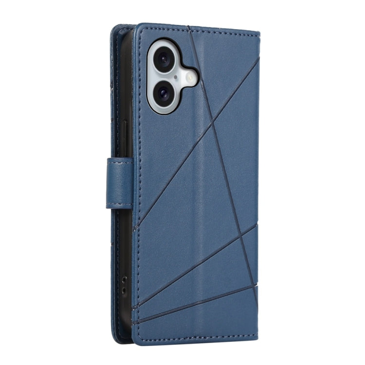 PU Genuine Leather Texture Embossed Line Phone Case, For iPhone 16, For iPhone 15 Pro Max, For iPhone 15 Pro, For iPhone 15 Plus