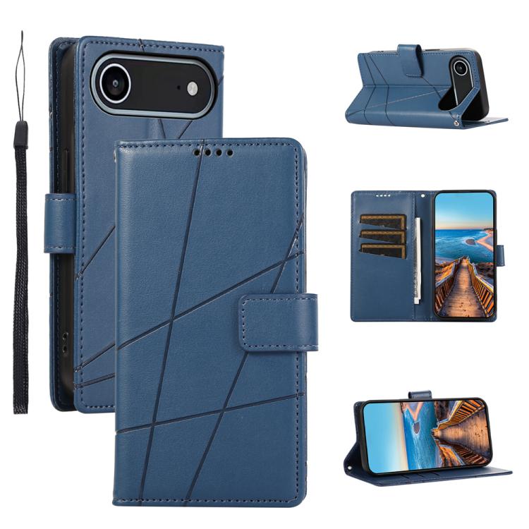 PU Genuine Leather Texture Embossed Line Phone Case, For iPhone Air, For iPhone 16 Pro Max, For iPhone 16 Pro, For iPhone 16 Plus