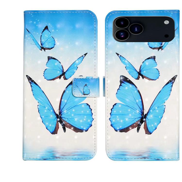 Oil Embossed 3D Drawing Leather Phone Case, For iPhone 17 Pro Max, For iPhone 17 Pro