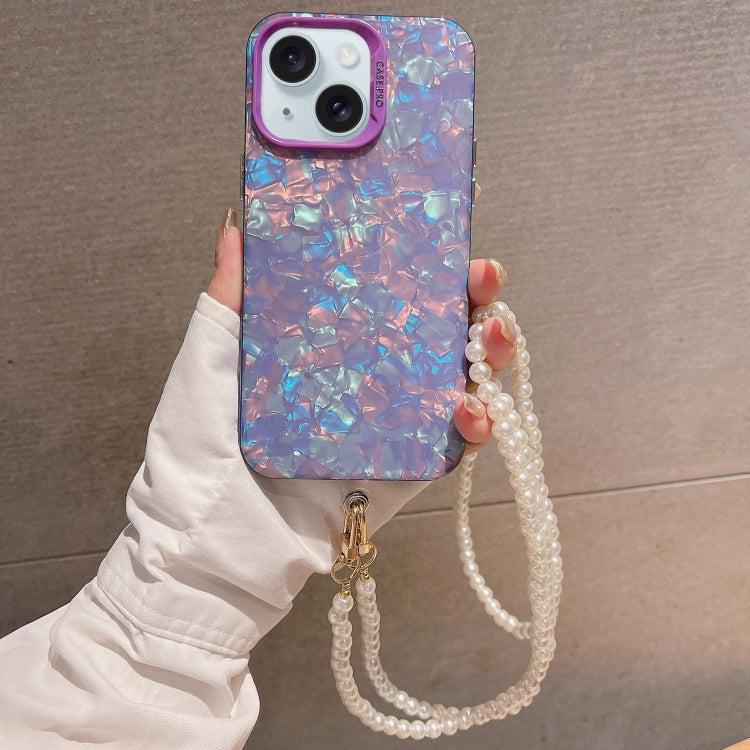 Shell Texture Crossbody Pearl Chain TPU Hybrid Acrylic Phone Case, For iPhone 15 Pro Max, For iPhone 15 Pro, For iPhone 15 Plus, For iPhone 15, For iPhone 14 Plus, For iPhone 14, For iPhone 14 Pro, For iPhone 14 Pro Max