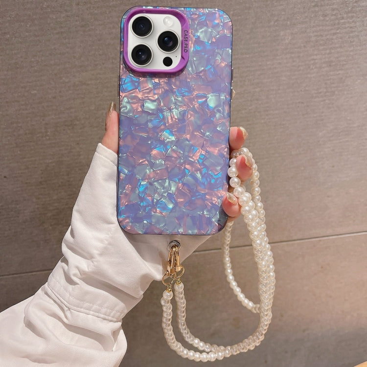 Shell Texture Crossbody Pearl Chain TPU Hybrid Acrylic Phone Case, For iPhone 15 Pro Max, For iPhone 15 Pro, For iPhone 15 Plus, For iPhone 15, For iPhone 14 Plus, For iPhone 14, For iPhone 14 Pro, For iPhone 14 Pro Max