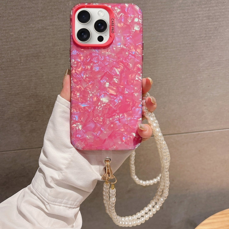 Shell Texture Crossbody Pearl Chain TPU Hybrid Acrylic Phone Case, For iPhone 15 Pro Max, For iPhone 15 Pro, For iPhone 15 Plus, For iPhone 15, For iPhone 14 Plus, For iPhone 14, For iPhone 14 Pro, For iPhone 14 Pro Max