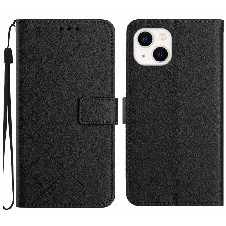 Rhombic Grid Texture Leather Phone Case, For iPhone 14 Pro Max, For iPhone 13 Pro Max, For iPhone 13 Pro, For iPhone 13