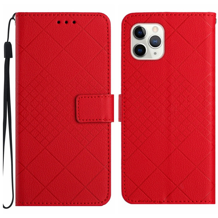 Rhombic Grid Texture Leather Phone Case, For iPhone 12 / 12 Pro, For iPhone 12 Pro Max, For iPhone 11 Pro Max, For iPhone 11