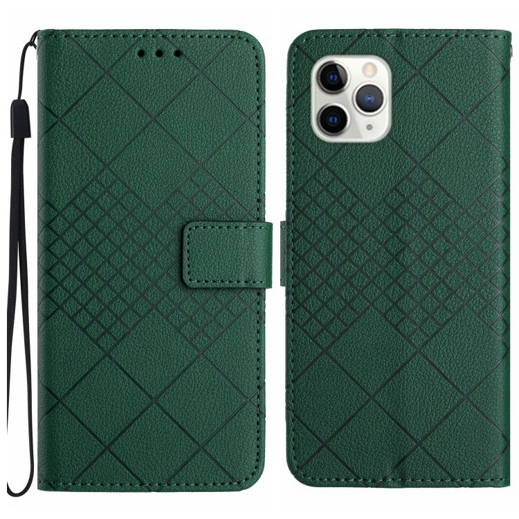 Rhombic Grid Texture Leather Phone Case, For iPhone 12 / 12 Pro, For iPhone 12 Pro Max, For iPhone 11 Pro Max, For iPhone 11