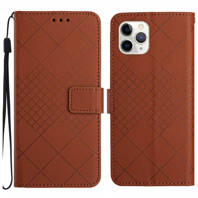 Rhombic Grid Texture Leather Phone Case, For iPhone 12 / 12 Pro, For iPhone 12 Pro Max, For iPhone 11 Pro Max, For iPhone 11