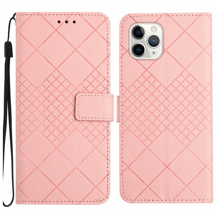 Rhombic Grid Texture Leather Phone Case, For iPhone 12 / 12 Pro, For iPhone 12 Pro Max, For iPhone 11 Pro Max, For iPhone 11