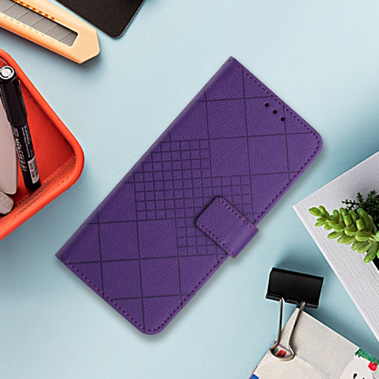 Rhombic Grid Texture Leather Phone Case, For iPhone 16, For iPhone 15 Pro Max, For iPhone 15 Pro, For iPhone 15 Plus