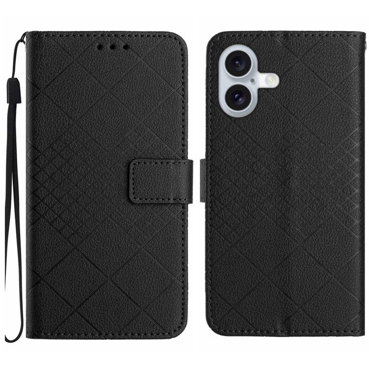 Rhombic Grid Texture Leather Phone Case, For iPhone 17 Pro Max, For iPhone 17 Pro, For iPhone 17, For iPhone Air