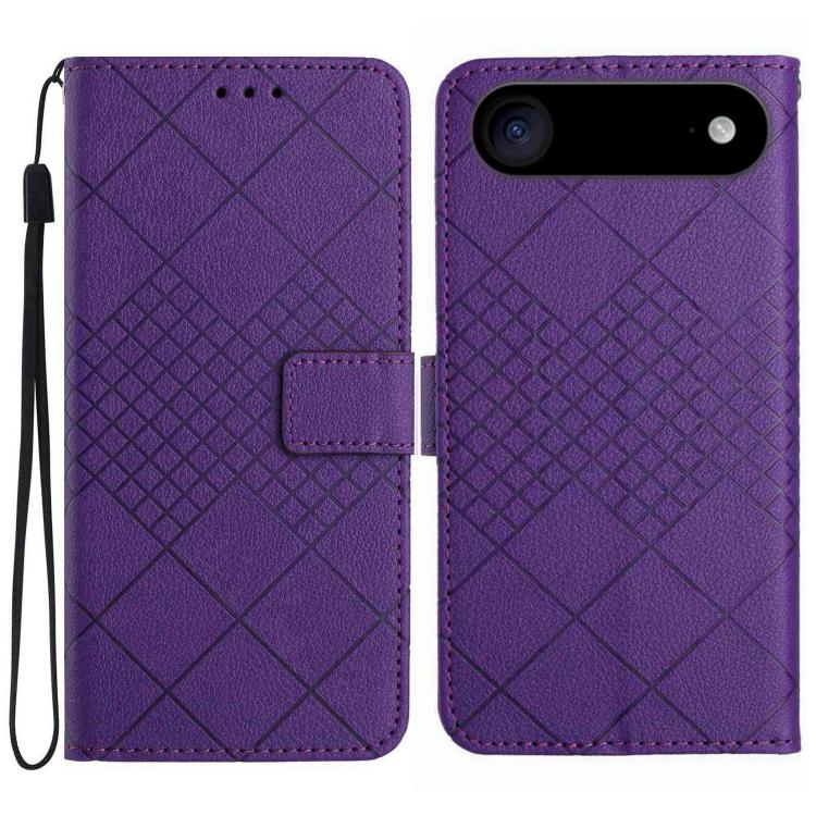 Rhombic Grid Texture Leather Phone Case, For iPhone 17 Pro Max, For iPhone 17 Pro, For iPhone 17, For iPhone Air