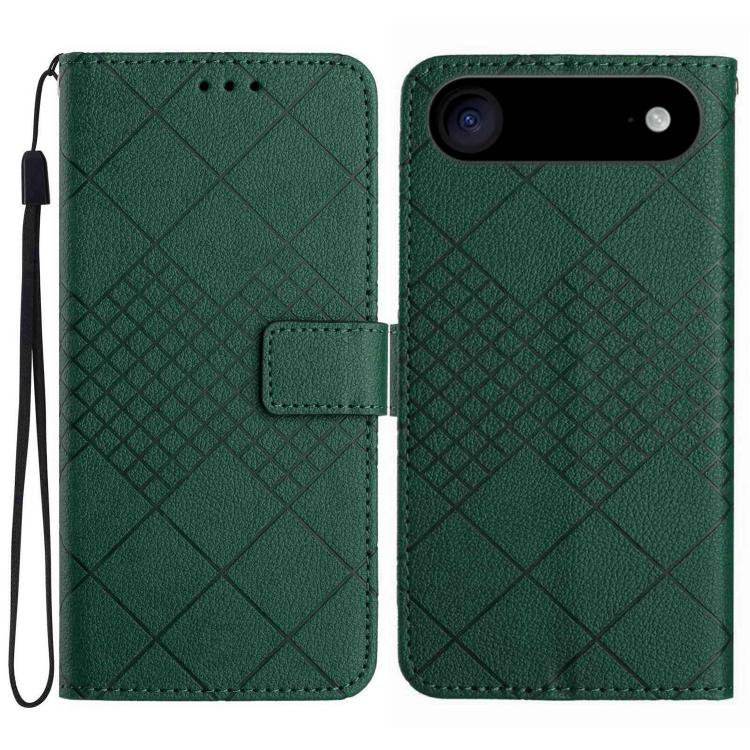Rhombic Grid Texture Leather Phone Case, For iPhone 17 Pro Max, For iPhone 17 Pro, For iPhone 17, For iPhone Air