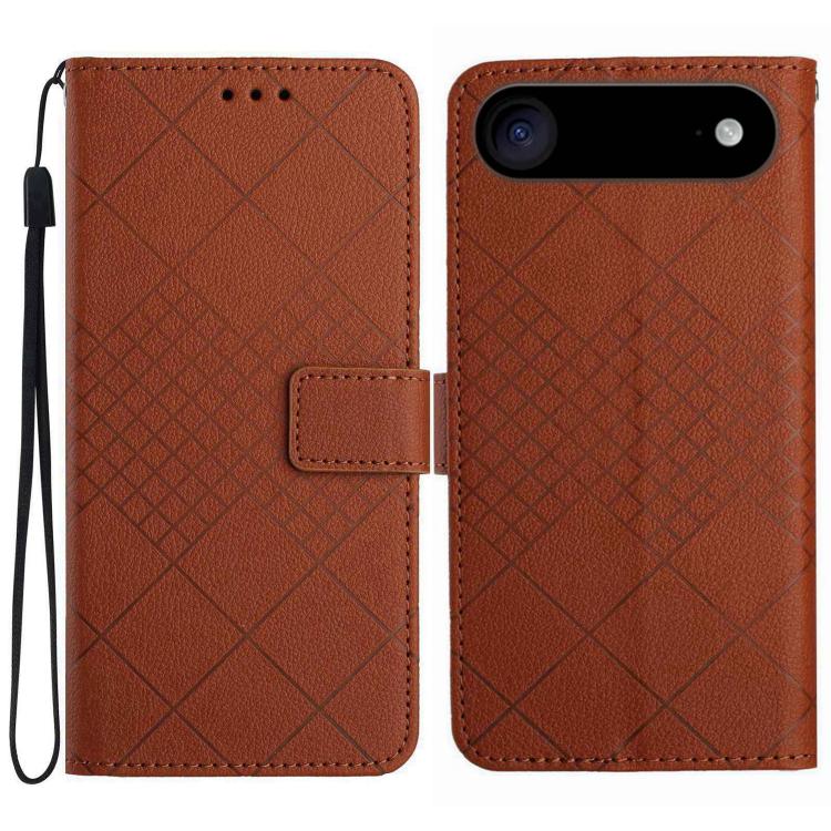 Rhombic Grid Texture Leather Phone Case, For iPhone 17 Pro Max, For iPhone 17 Pro, For iPhone 17, For iPhone Air