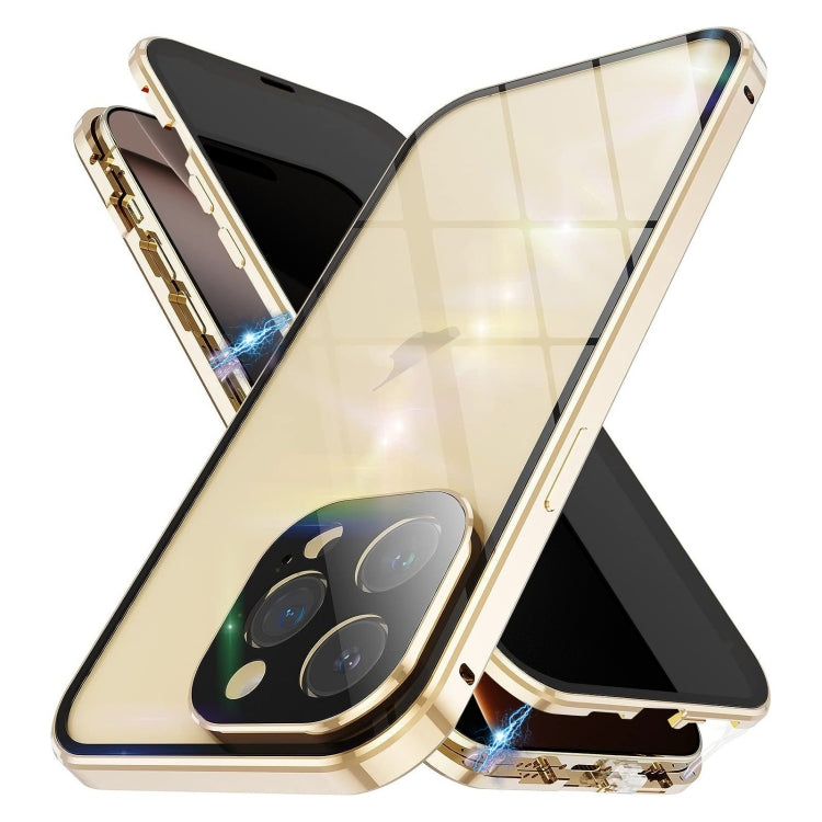 Anti-peeping Magnetic Double-sided Tempered Glass Phone Case, For iPhone 16 Pro Max, For iPhone 16 Pro, For iPhone 16 Plus, For iPhone 16