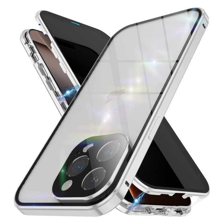 Anti-peeping Magnetic Double-sided Tempered Glass Phone Case, For iPhone 16 Pro Max, For iPhone 16 Pro, For iPhone 16 Plus, For iPhone 16