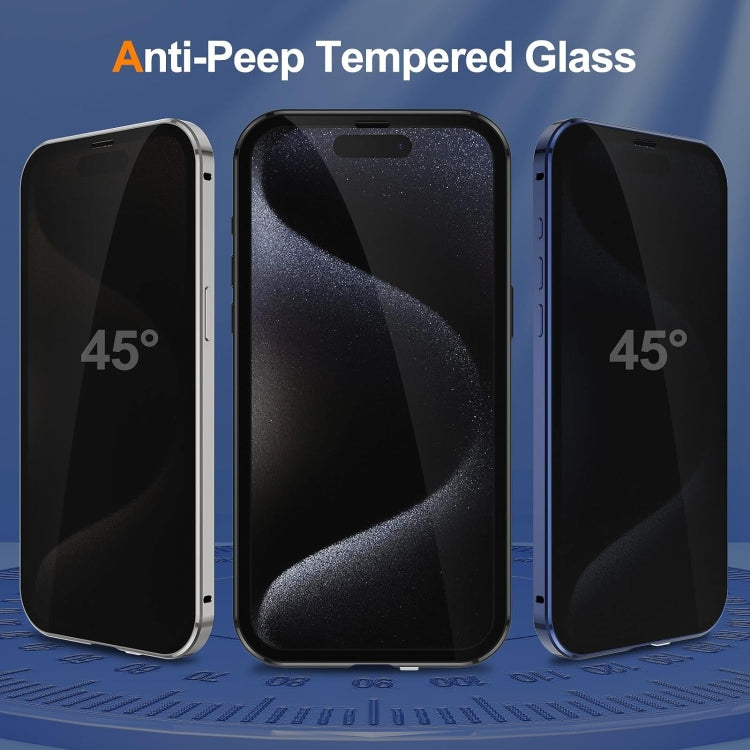 Anti-peeping Magnetic Double-sided Tempered Glass Phone Case, For iPhone 16 Pro Max, For iPhone 16 Pro, For iPhone 16 Plus, For iPhone 16