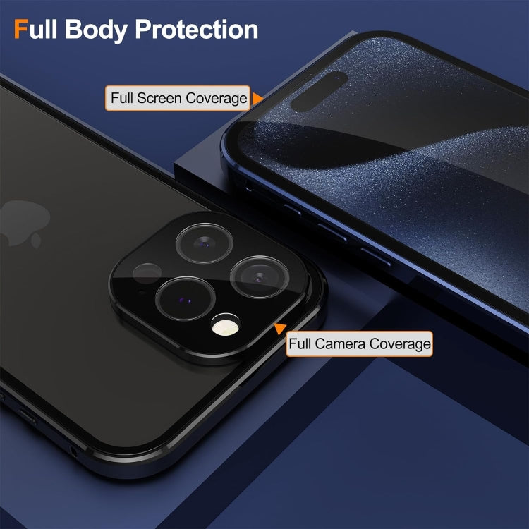 Anti-peeping Magnetic Double-sided Tempered Glass Phone Case, For iPhone 16 Pro Max, For iPhone 16 Pro, For iPhone 16 Plus, For iPhone 16