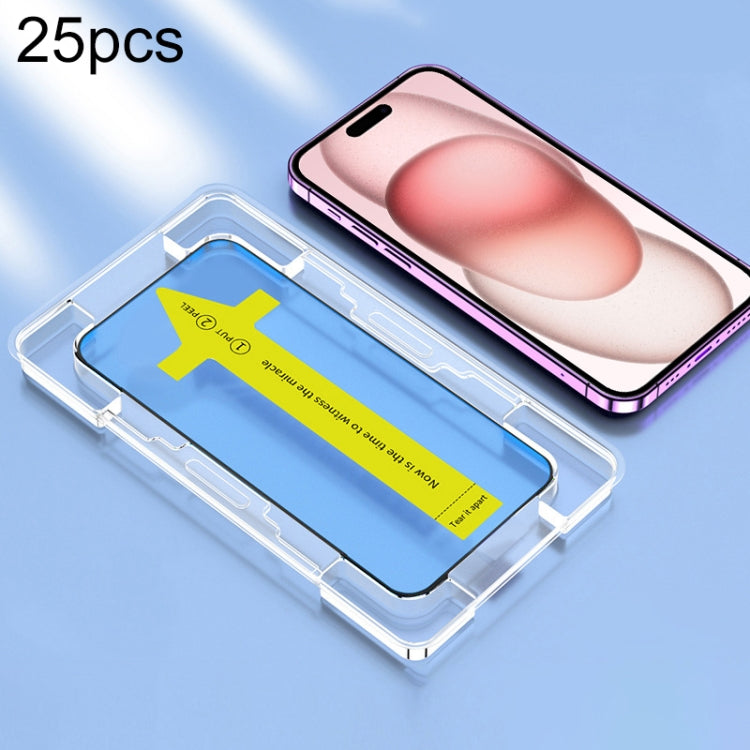 25pcs HD Fast Attach Dust-proof Anti-static Tempered Glass Film