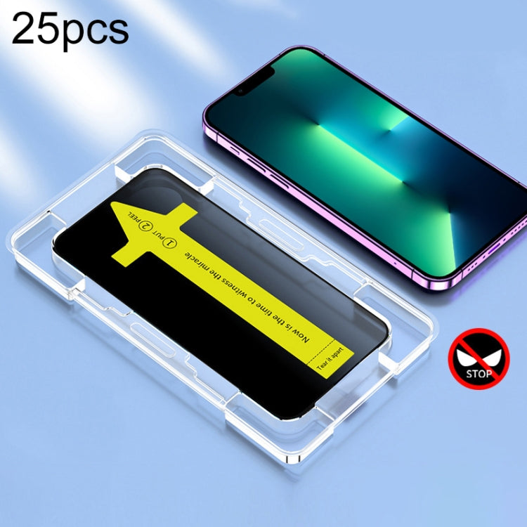 25pcs Anti-peeping Fast Attach Dust-proof Anti-static Tempered Glass Film