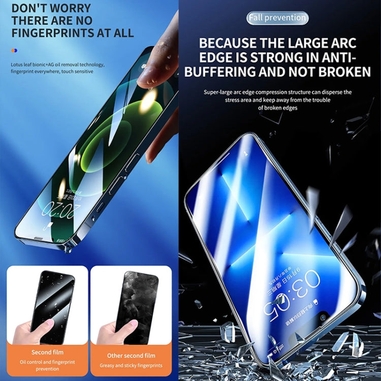 25pcs Anti-peeping Fast Attach Dust-proof Anti-static Tempered Glass Film