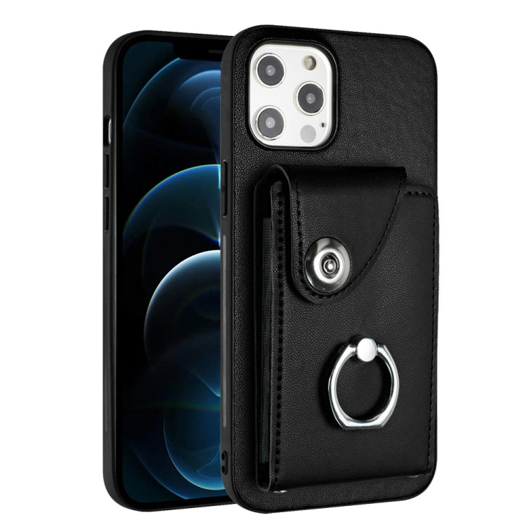 Organ Card Bag Ring Holder Phone Case, For iPhone 13, For iPhone 13 mini, For iPhone 12, For iPhone 12 Pro Max