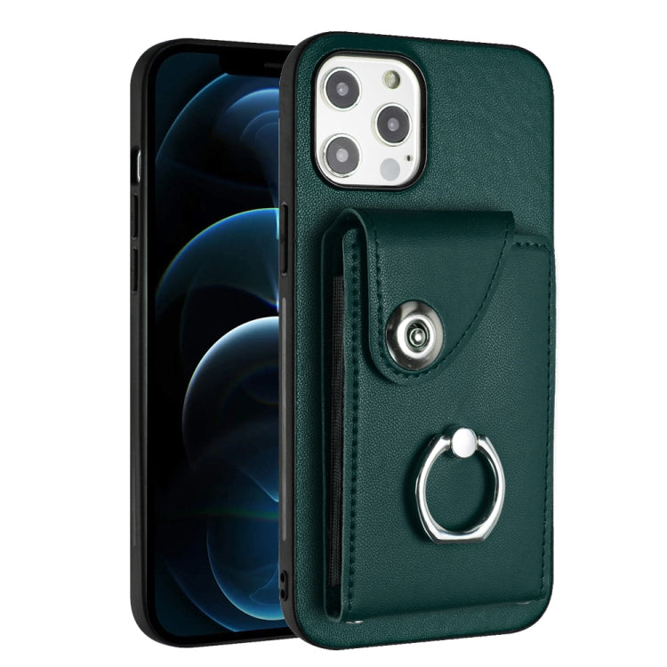 Organ Card Bag Ring Holder Phone Case, For iPhone 13, For iPhone 13 mini, For iPhone 12, For iPhone 12 Pro Max