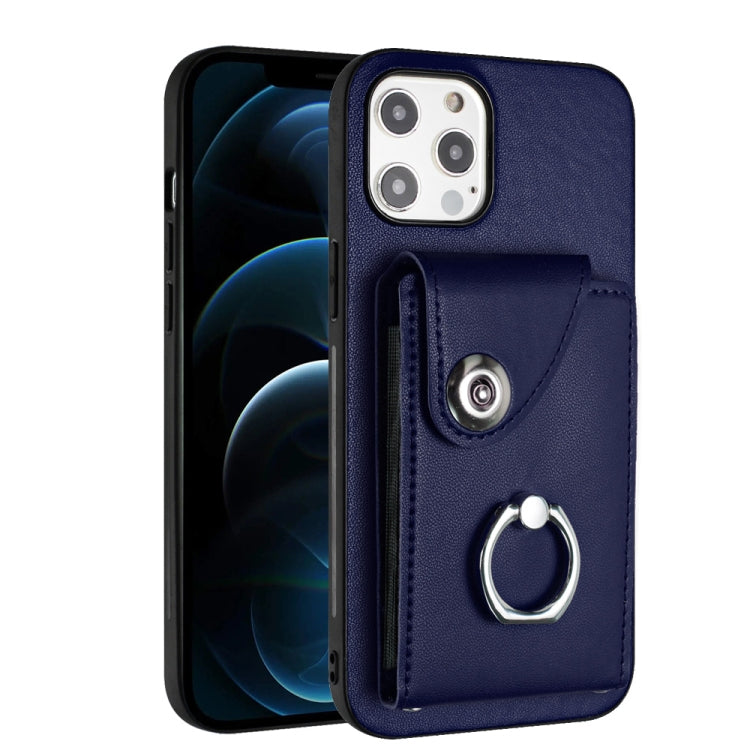 Organ Card Bag Ring Holder Phone Case, For iPhone 13, For iPhone 13 mini, For iPhone 12, For iPhone 12 Pro Max